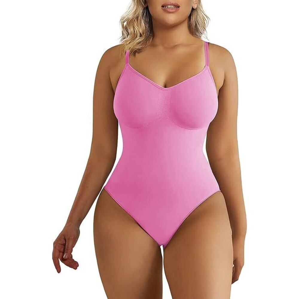 SHAPERX Bodysuit for Women Tummy Control Shapewear Seamless Sculpting Thong S/M